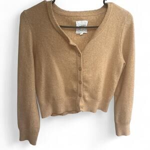 Aerie Tan Cropped Soft Sweater
